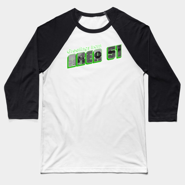 Visit Area 51 Baseball T-Shirt by nickbeta